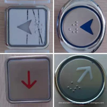 Botón redondo / cuadrado del elevador, botón del acero inoxidable del elevador